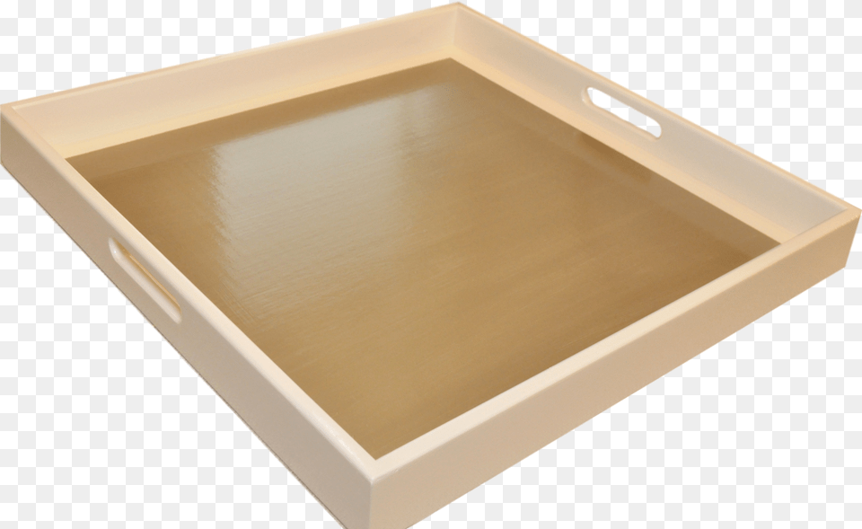Cream With Gold Inset Square Large Ottoman Tray Plywood Free Transparent Png