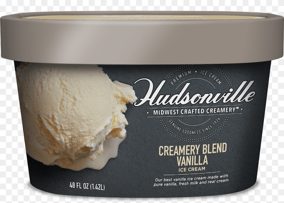 Creamery Blend Vanilla Carton Hudsonville Ice Cream 48 Oz, Dessert, Food, Ice Cream, Frozen Yogurt Free Png Download