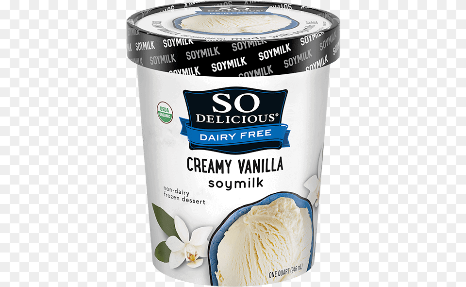 Creamy Vanilla Soymilk Frozen Dessertclass Pro Xlgimg So Delicious Cashew Milk Vanilla Ice Cream, Dessert, Food, Ice Cream, Yogurt Free Png