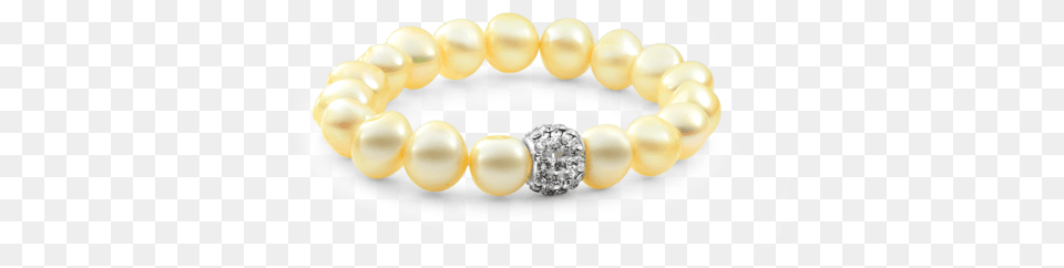 Creamy Yellow Freshwater Pearl Bracelet Yellow Pearl Bracelet, Accessories, Jewelry, Cream, Cake Free Png Download