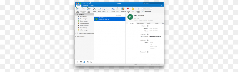 Create A New Contact In Outlook 2016 For Mac Information Vertical, File, Webpage, Text, Computer Hardware Free Png