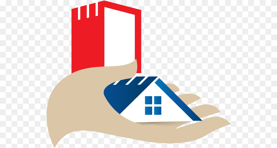 Create A Realtor Logo With Hand Holding House Template Vertical Free Png