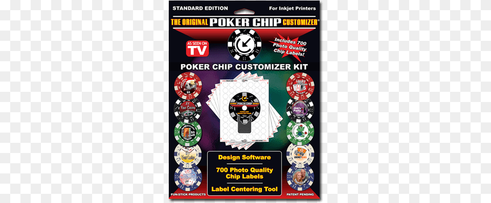 Create Custom Poker Chips Customized Poker Chip Designer Kit Includes 700 Labels, Advertisement, Poster, Game, Gambling Free Transparent Png