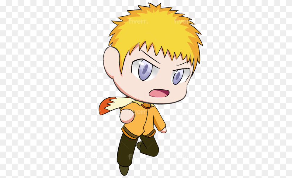 Create Cute Anime Style Chibi Art For Keychain Or Sticker Fictional Character, Book, Comics, Publication, Manga Free Png