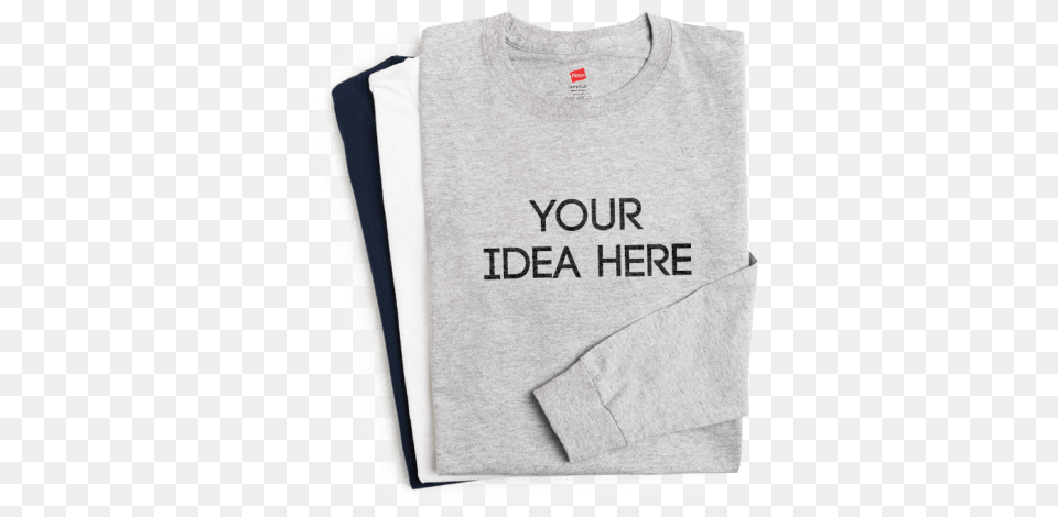 Create Long Sleeve Shirts Your Idea Here Shirt, Clothing, Long Sleeve, T-shirt, Knitwear Free Png