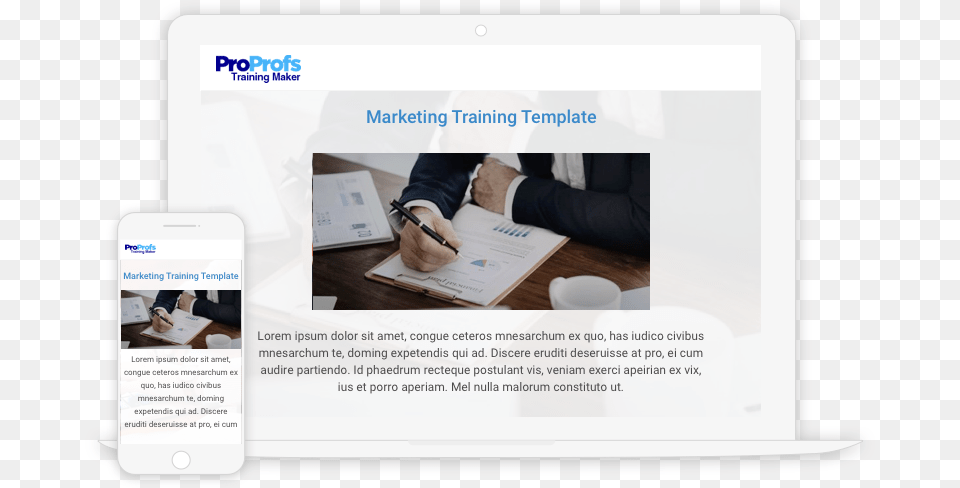Create Marketing Training Programs With Templates Purpose Associated With Using Template, Pen, Adult, Male, Man Free Png Download