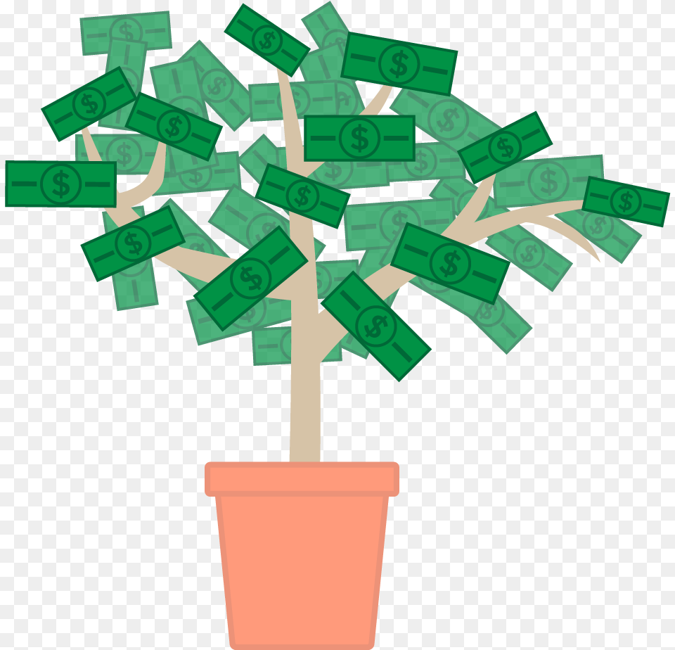 Create Recurring Income Flowerpot, Green, Plant, Potted Plant, Recycling Symbol Free Png Download