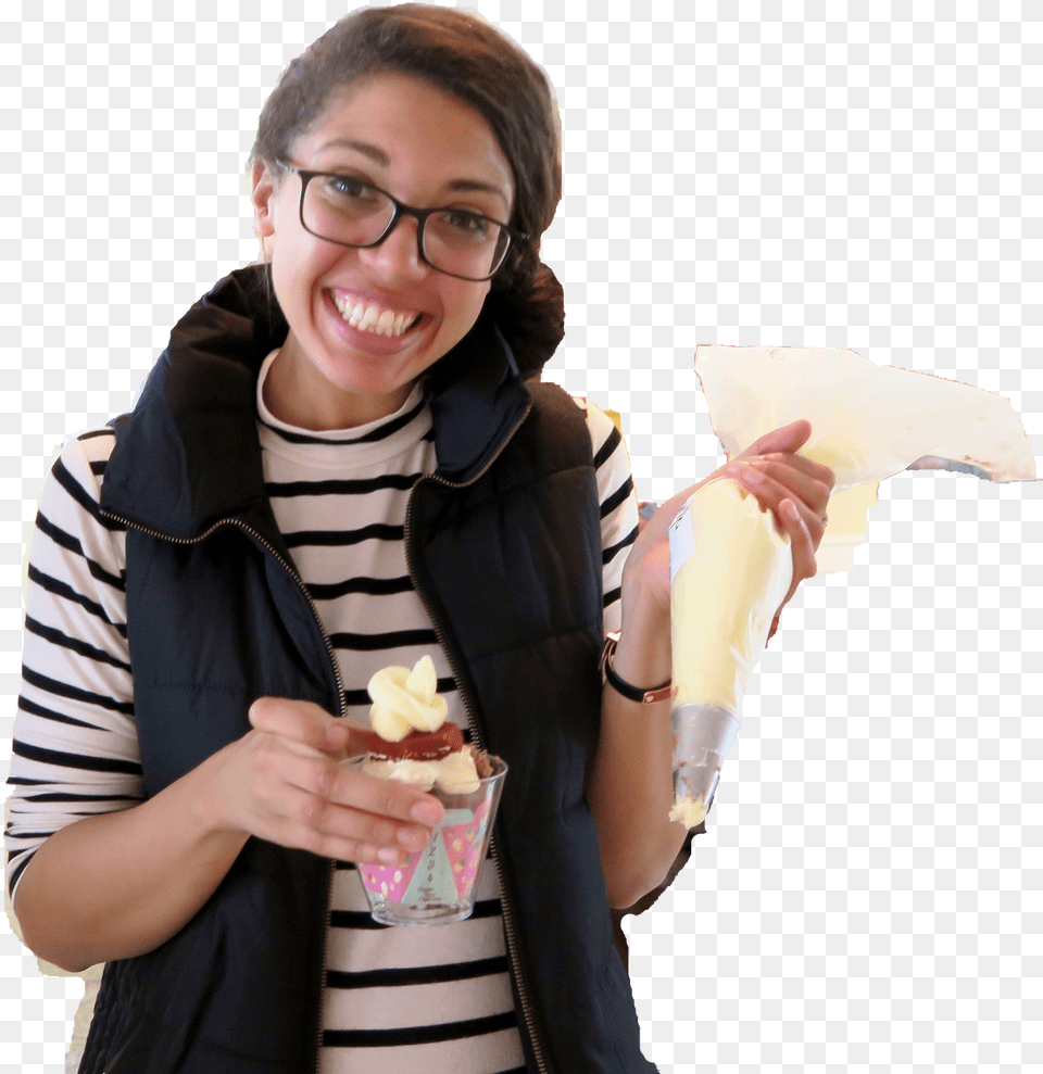 Create Your Cupcake Interactive Kit Girl, Food, Adult, Woman, Cream Free Png Download