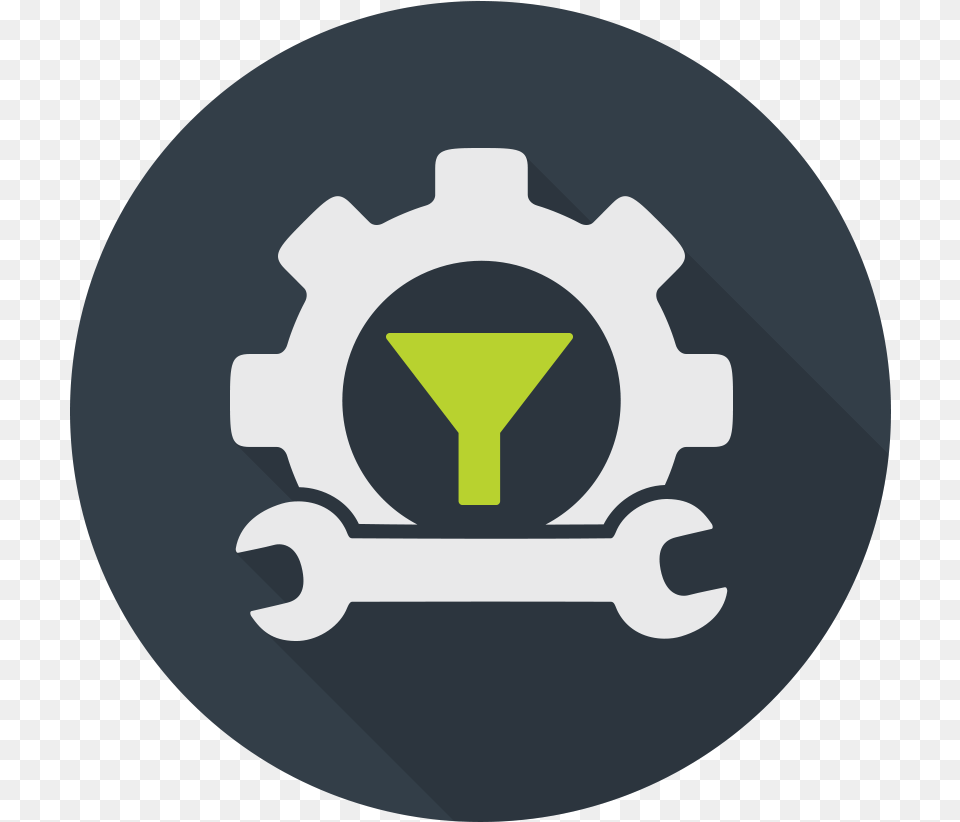 Create Your Funnel Vector White Gear Icon, Machine, Device, Grass, Lawn Png Image