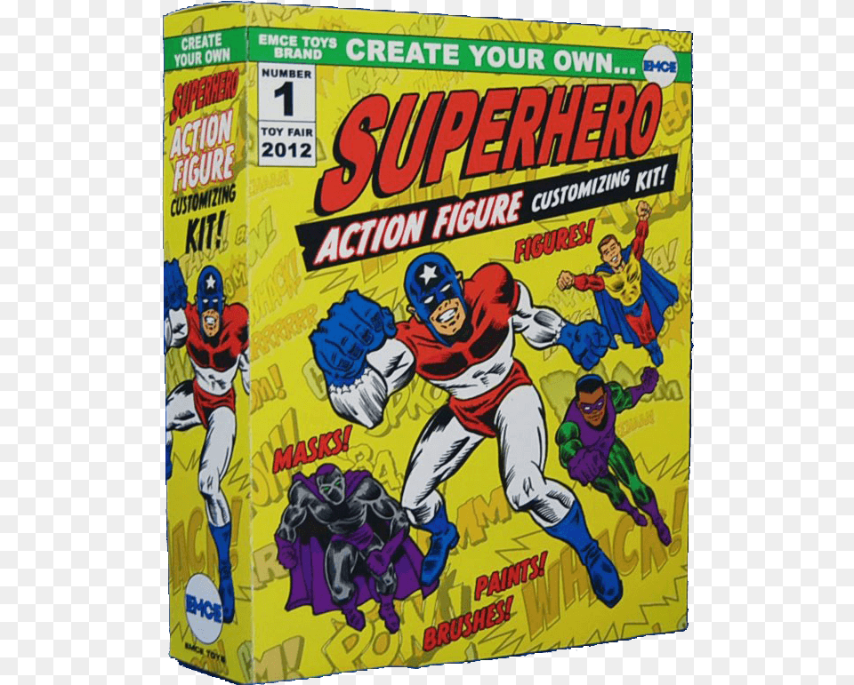 Create Your Own Superhero Action Figure, Book, Comics, Publication, Person Png