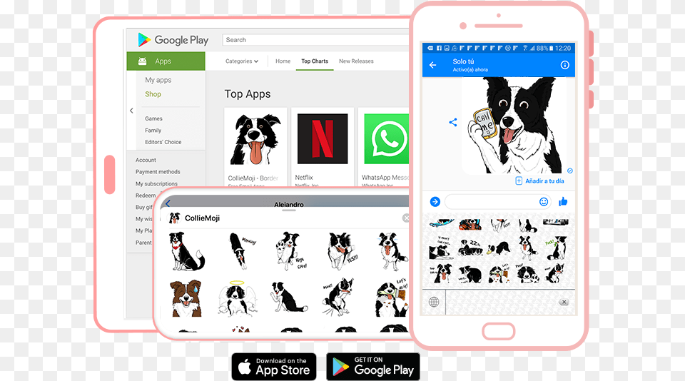 Create Your Pet Emoji To Share In Messages Doggymojis Services Technology Applications, Animal, Mammal, File, Dog Free Png