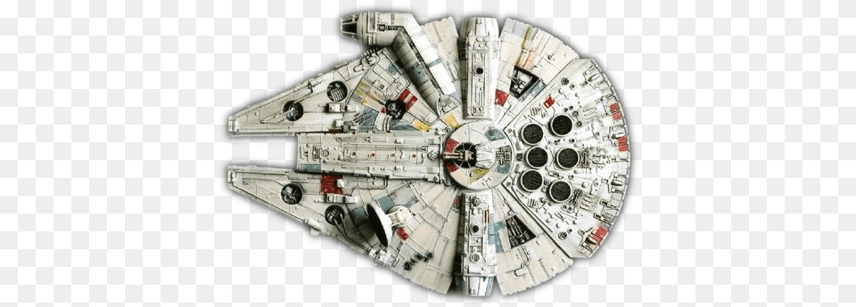 Created With Raphal Millennium Falcon From Top, Aircraft, Spaceship, Transportation, Vehicle Free Png Download