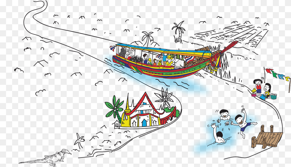 Creating Memories Illustration, Boat, Vehicle, Transportation, Person Free Transparent Png