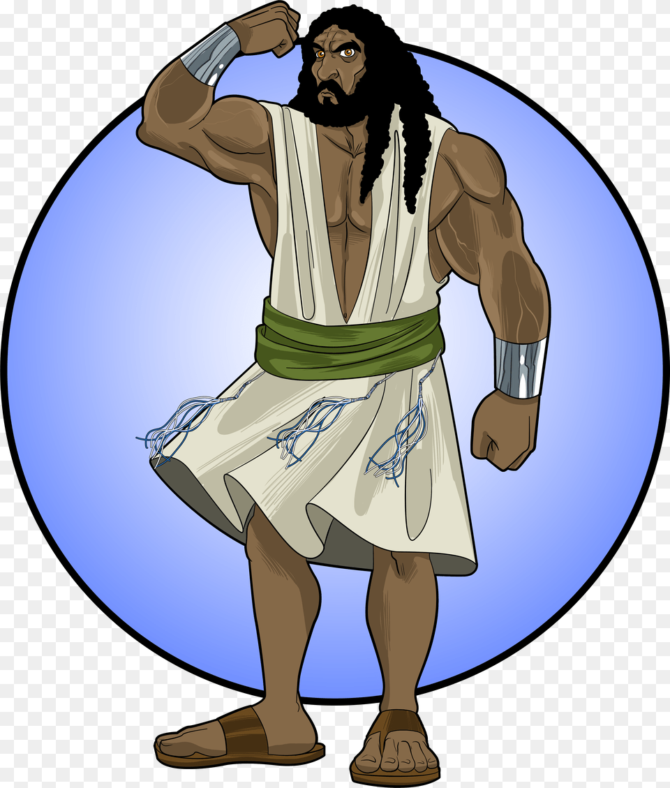 Creation Clipart Bible Samson Clicpart, Clothing, Costume, Person, Adult Png Image