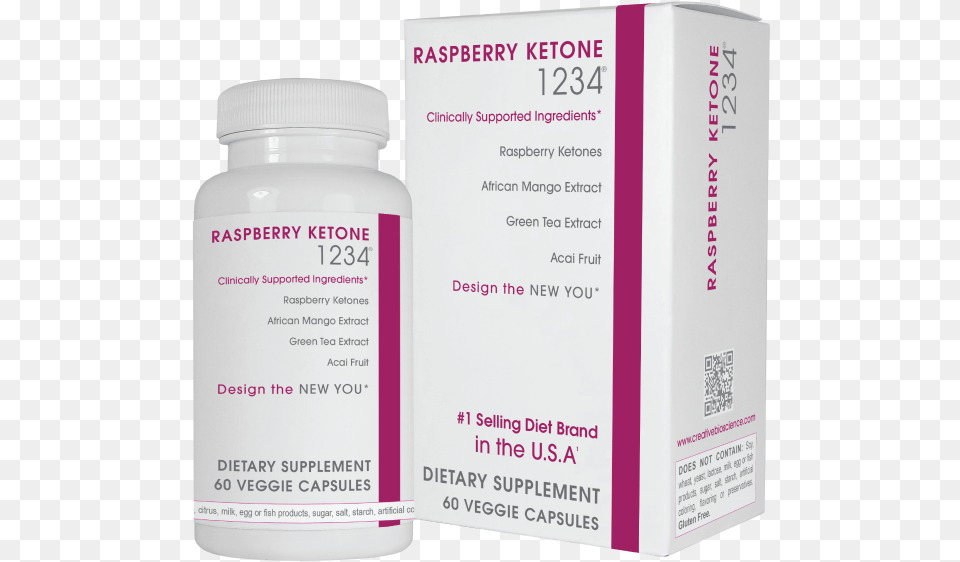 Creative Bioscience Raspberry Ketones 60 Ct, Herbal, Herbs, Plant, Qr Code Free Png Download