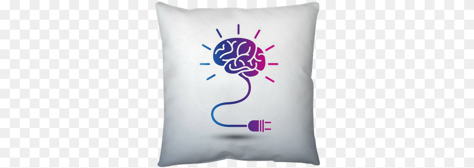 Creative Brain Idea Concept With Light Decorative, Cushion, Home Decor, Pillow, White Board Free Png