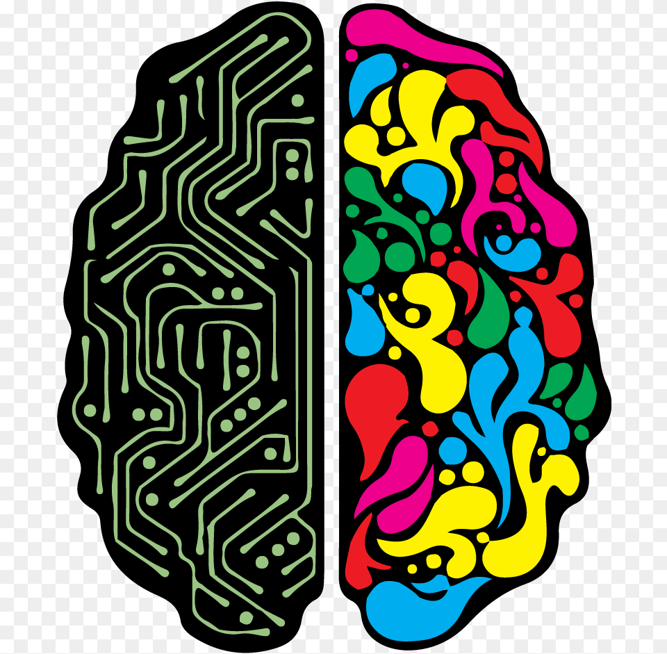 Creative Brain Technical And Creative Brain, Art, Graphics, Pattern, Modern Art Free Transparent Png