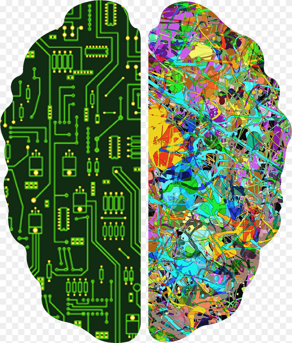 Creative Brain Two Sides Brain, Accessories, Adult, Female, Person Free Png Download