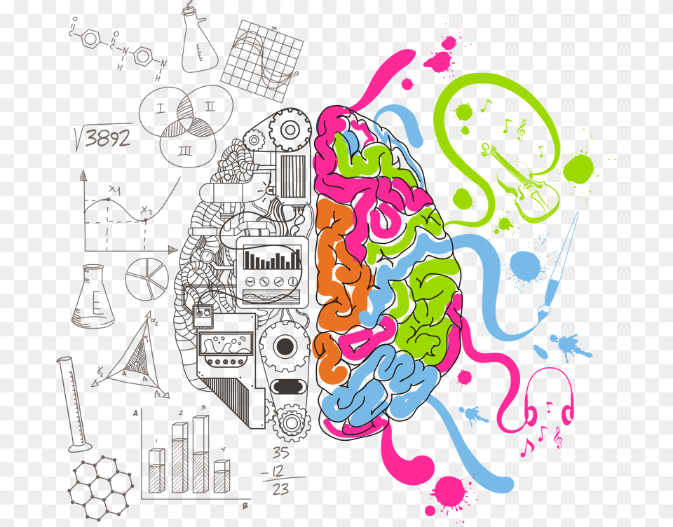 Creative Brain Y Tecnologia, Art, Doodle, Drawing, Graphics Free Png