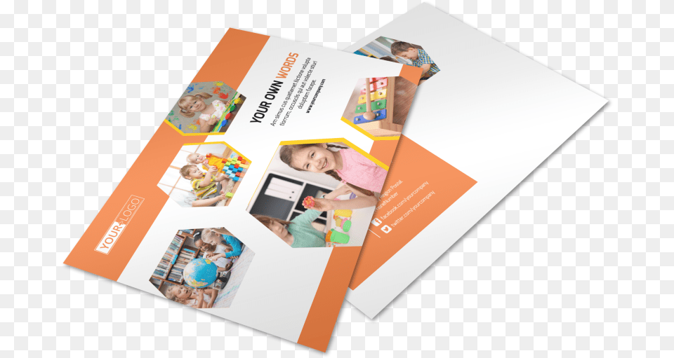 Creative Child Development Postcard Template Preview Brochure, Advertisement, Poster, Baby, Person Png