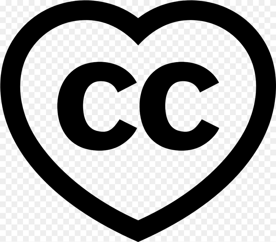Creative Commons In The Heart, Gray Free Png Download
