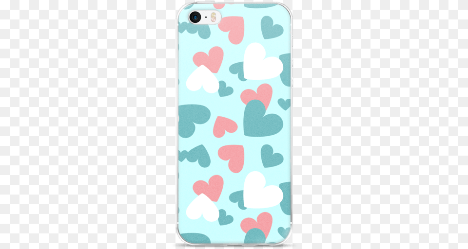 Creative Design A Focus Pink Blue White Hearts Iphone Mobile Phone Case, Electronics, Mobile Phone, Pattern, Home Decor Png