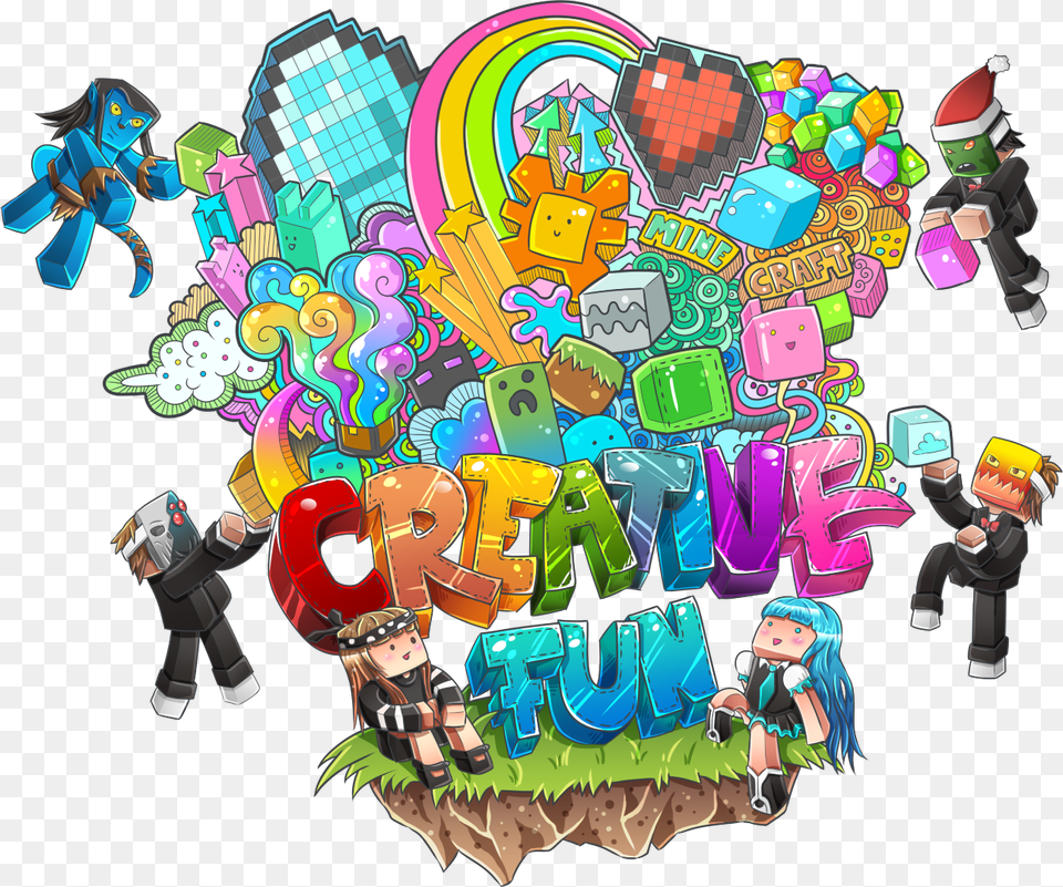Creative Fun Cool Things Minecraft Creative, Art, Graphics, Person, People Png Image