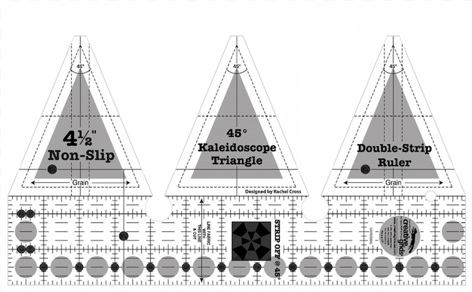 Creative Grids 45 Kaleidoscope Ruler, Triangle, Cad Diagram, Diagram Free Transparent Png