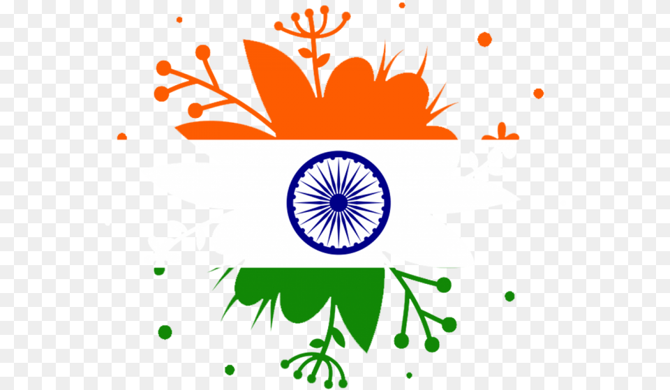 Creative Grunge Brush Splash For Republic Day Of India Creative Indian Flag, Art, Floral Design, Graphics, Pattern Free Transparent Png