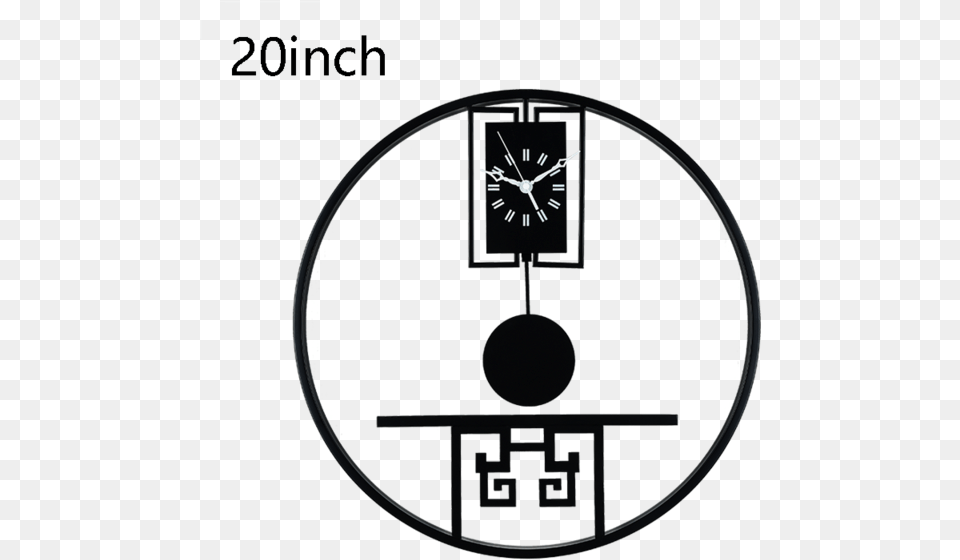 Creative Handmade Metal Neoclassical Big Round Clock Clock, Analog Clock, Wall Clock Png Image