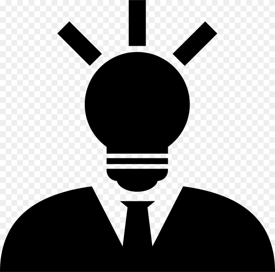 Creative Man With Lightbulb Head We Are Icon, Stencil, Silhouette, Device, Grass Free Png Download