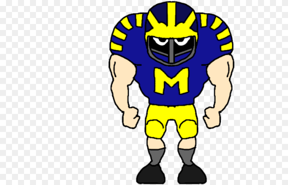 Creative Quickies November I Create D Images Football Player Cartoon Michigan, Baby, Person, American Football, Playing American Football Free Transparent Png