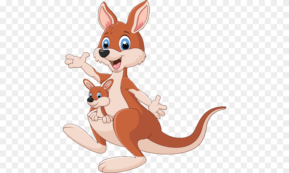 Creative Reading Program Transparent Background Kangaroo Cartoon, Animal, Mammal Free Png Download