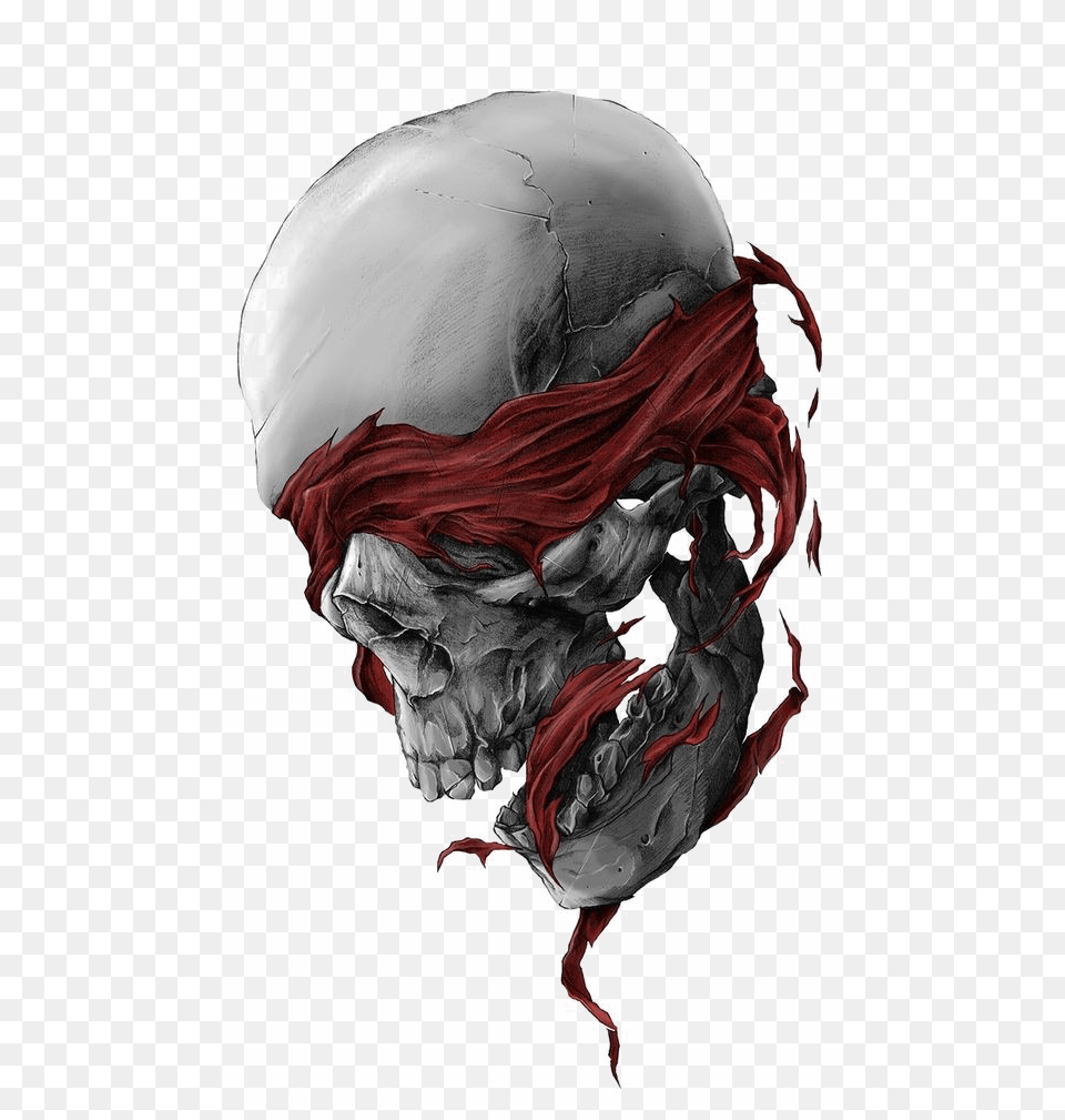 Creative Skull Image Bloody Skull Drawing, Adult, Female, Person, Woman Png