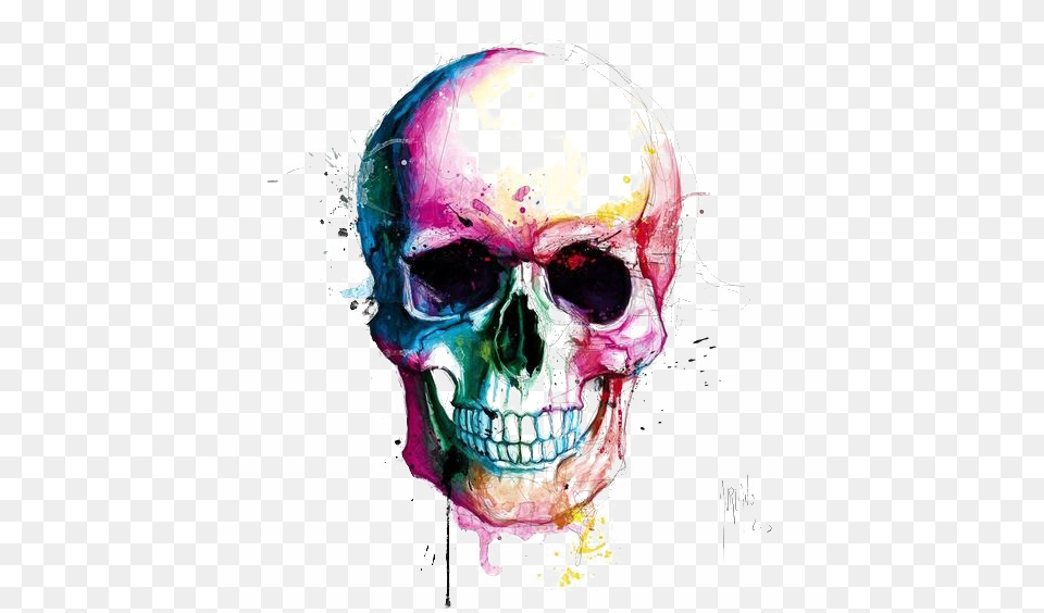 Creative Skull Transparent Image Art Skull, Person, Face, Head, Painting Free Png Download