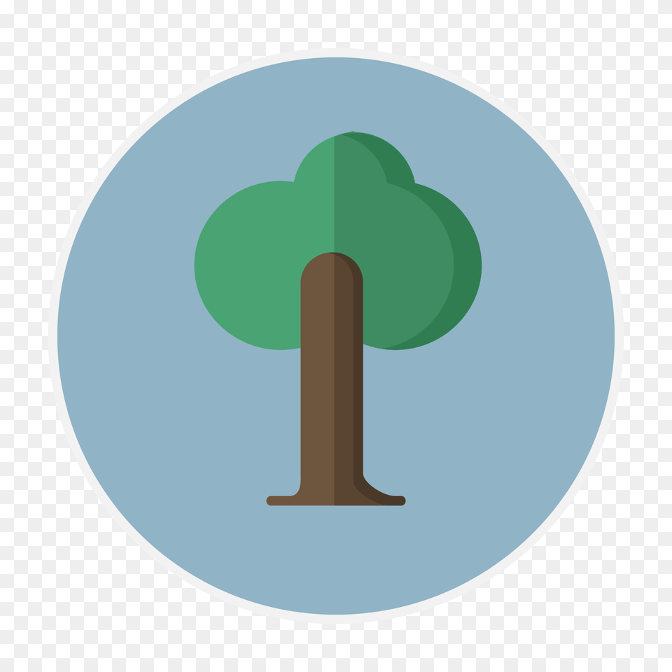 Creative Tree Icon Flat, Green, Astronomy, Moon, Nature Png Image