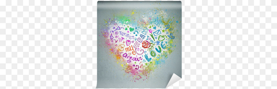Creative Valentine Grunge Background Floral Design, Paper, White Board, Art Free Png Download