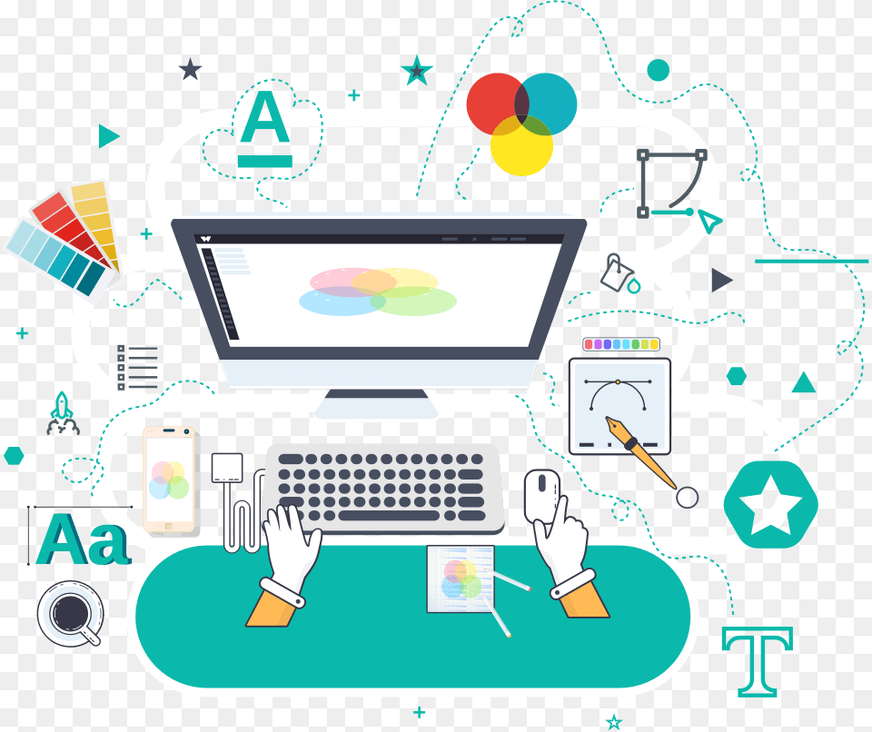 Creativity Workflow Circle, Computer, Electronics, Pc, Computer Hardware Png