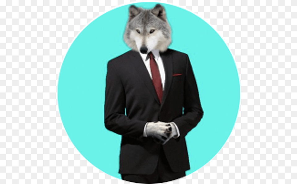 Creator Spotlight Sickofwolves U2013 Teespring Community Wolf In Suit, Clothing, Formal Wear, Male, Adult Free Transparent Png