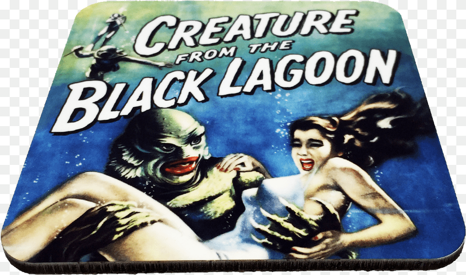 Creature From The Black Lagoon Drink Coaster Vintage Horror Poster, Book, Person, Publication, Face Png Image