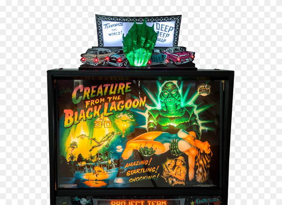 Creature From The Black Lagoon Pinball, Person, Car, Vehicle, Transportation Free Png Download