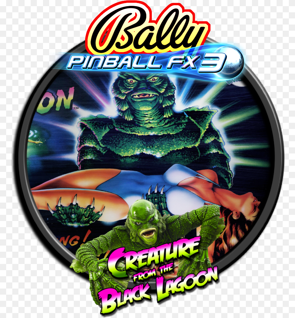 Creature From The Black Lagoon Pinball Art, Disk, Dvd, Baby, Person Free Png Download