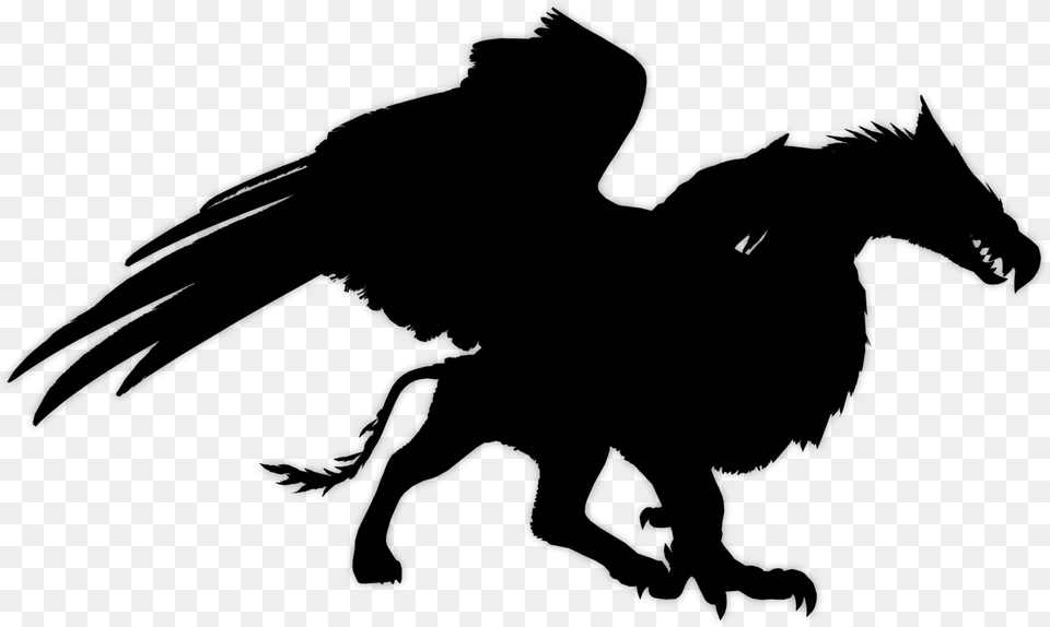 Creature Silhouette Dragon39s Dogma Griffin, Leaf, Plant, Lighting Png