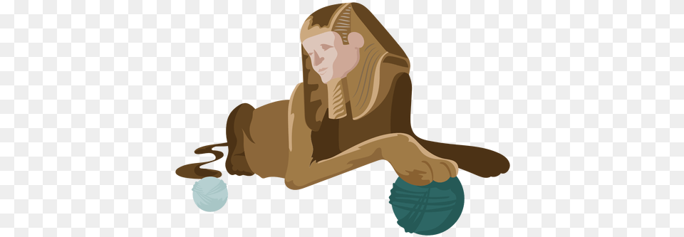 Creature Sphinx Icon For Volleyball, Person, Face, Head, Sitting Free Transparent Png