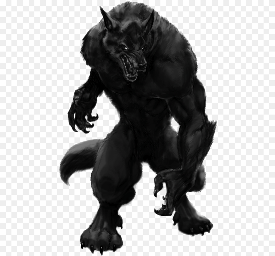 Creatures Transparent Black Werewolf, Animal, Canine, Dog, Mammal Free Png