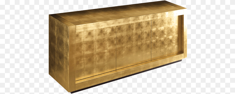 Credenza Rivestita In Foglia Oro P1 Design, Cabinet, Furniture, Sideboard, Table Free Transparent Png