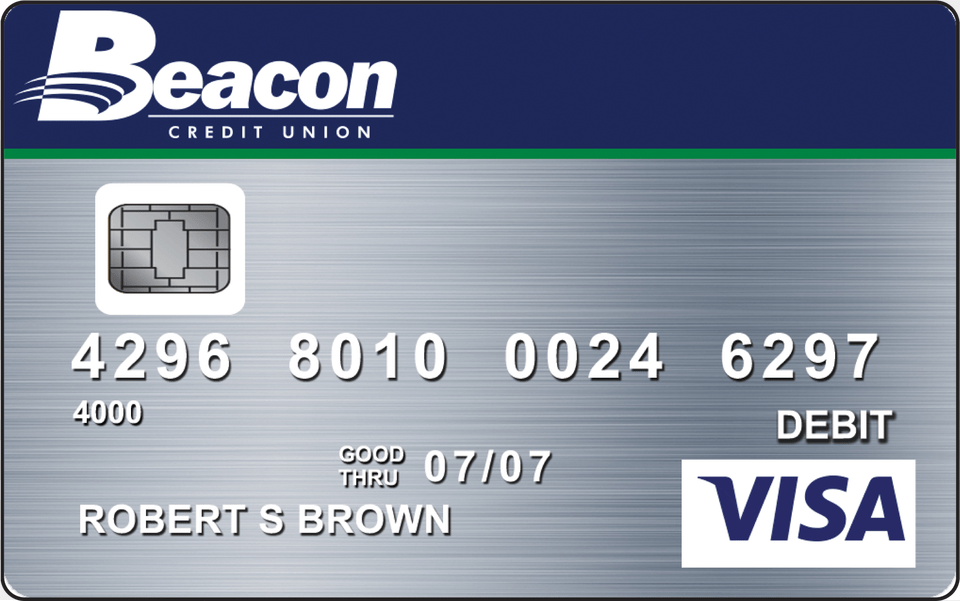 Credit Card Beacon Credit Union Visa Card, Text, Credit Card Png