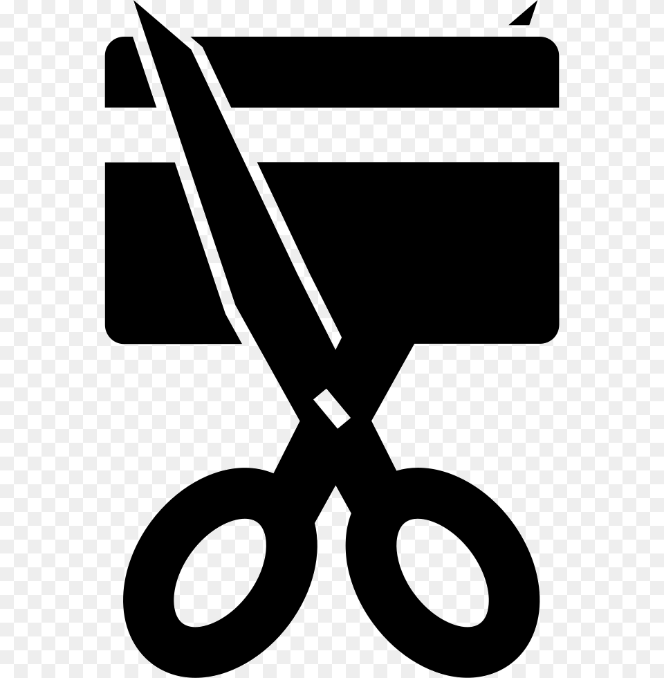 Credit Card Cut On Expiration Date With Scissors Comments Credit Card, Blade, Shears, Smoke Pipe, Weapon Free Transparent Png