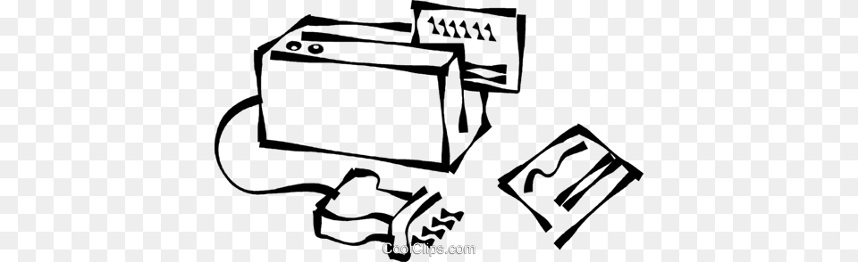 Credit Card Scanners Royalty Vector Clip Art Illustration, Device, Appliance, Electrical Device, Toaster Free Png