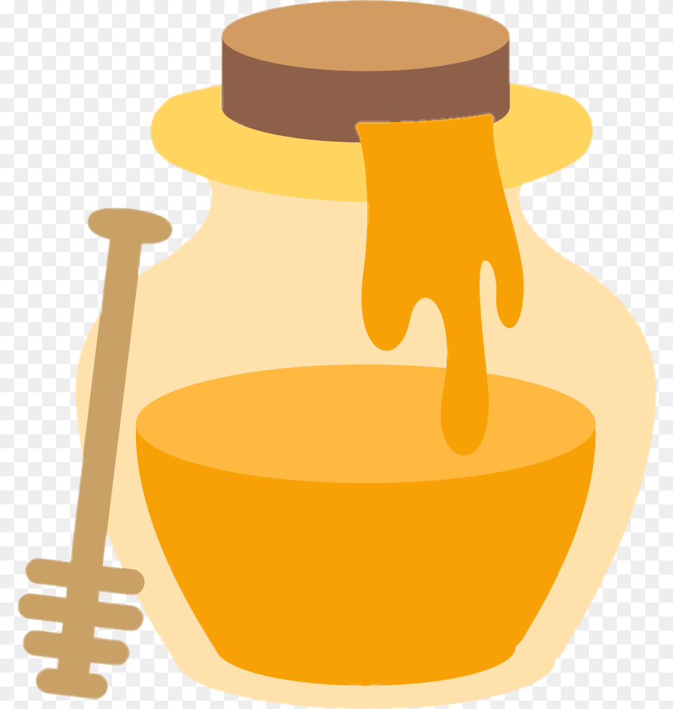 Credit Commons Wikimedia Honey Emoji Background, Jar, Pottery, Food Free Transparent Png